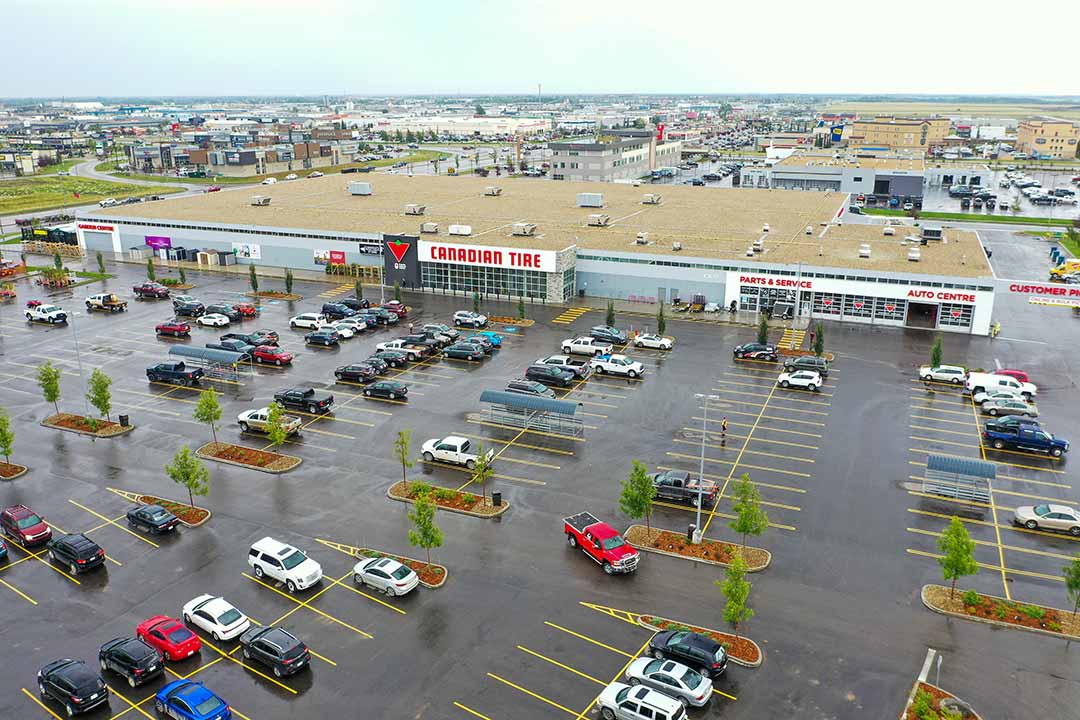 Commercial property photography - Grande Prairie Canadian Tire