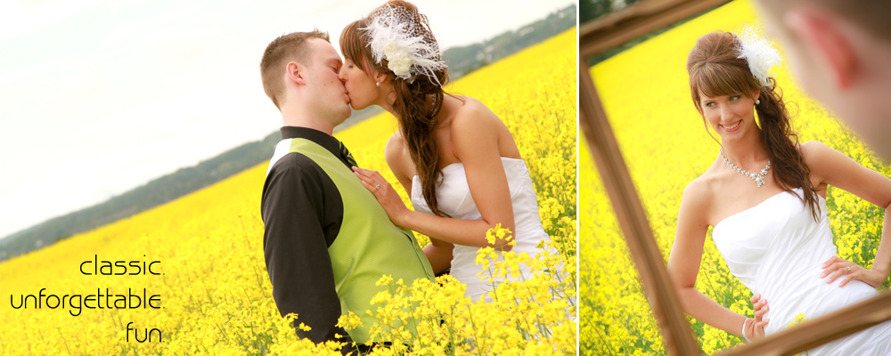 Canola field wedding in Fort St. John