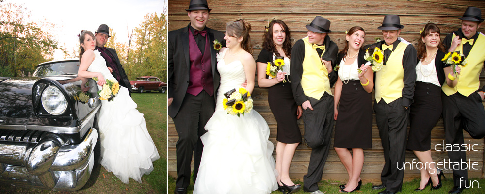 1950's retro style wedding in Dawson Creek, BC
